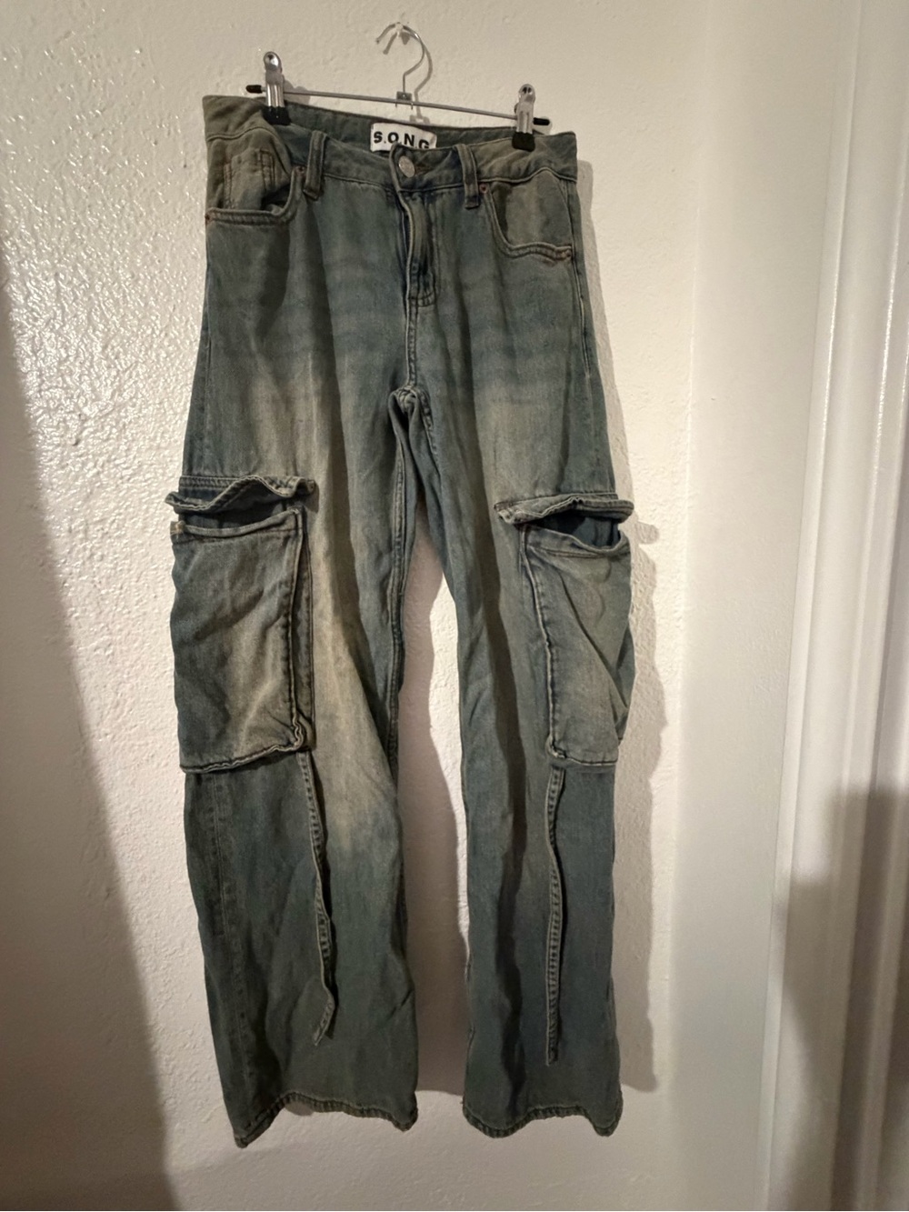 Womens Cargo Low Rise Jeans